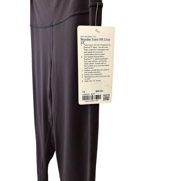 NEW Lululemon Wunder Train High-Rise Crop 23" Size 12 Authentic - Picture 6 of 6